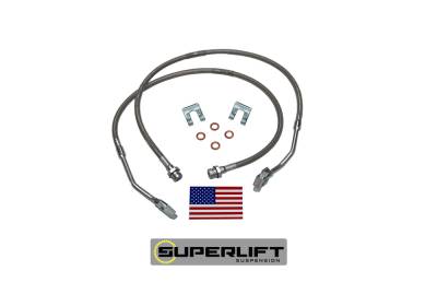 Superlift - Superlift Front Stainless Brake Lines 8"-12" Lifts-Pair, 79-86 GM Truck; 91355
