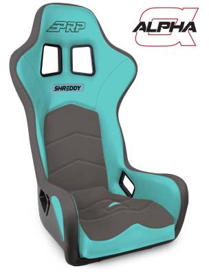 PRP - PRP Alpha Composite Shreddy High Back Suspension Seat-Gray/Teal; SHRDYA3901-04