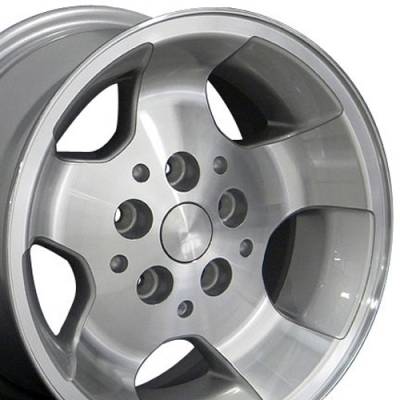 OE Wheels LLC - OE Wheels JP08 15x8 5x4.5 25.4mm Silver/Machined; JP08-15080-5450-25MS