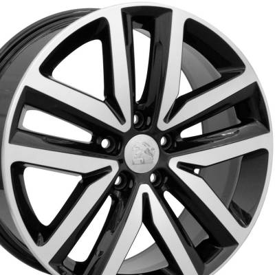 OE Wheels LLC - OE Wheels VW27 18x7.5 5x112 51mm Black/Machined; VW27-18075-5112-51MB