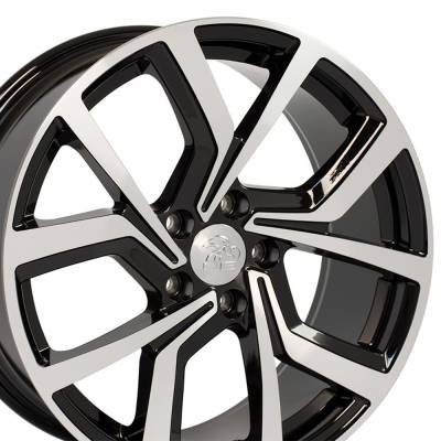 OE Wheels LLC - OE Wheels VW29 18x8 5x112 42mm Black/Machined; VW29-18080-5112-42MB