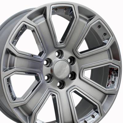OE Wheels LLC - OE Wheels CV93 22x9 6x5.5 31mm Hyper Black/Chrome; CV93-22090-6550-31HB-ic
