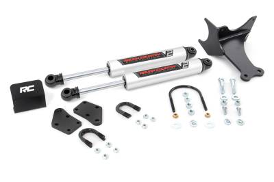 Rough Country Suspension Systems - Rough Country 8749170 V2 Dual Steering Stabilizer