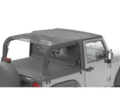 Bestop - Bestop Header Safari Cable Style Bikini Top-Mesh, for Jeep JK 2dr.; 52593-11