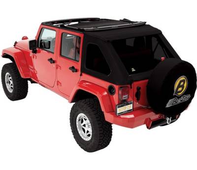 Bestop - Bestop Replace-A-Top for Trektop-Black Twill, for Jeep JK 4dr.; 59723-17