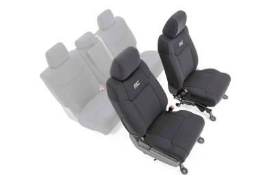 Rough Country Suspension Systems - Rough Country Front Seat Covers-Black, for 14-21 Tundra; 91026A