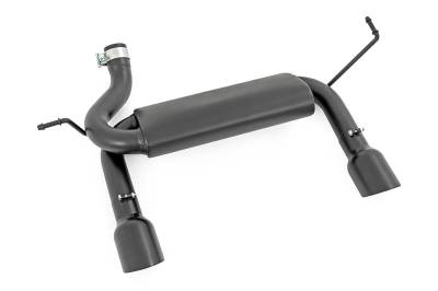 Rough Country Suspension Systems - Rough Country Axle-Back Dual Exhaust System-Black, for Wrangler JK; 96002A