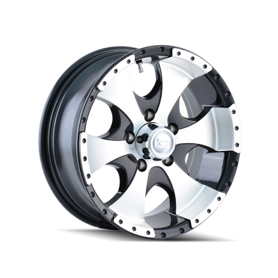 Ion Alloy - Ion Alloys 136 14x6 5x4.5 0mm Machined & Black Gloss; 136-4665BX