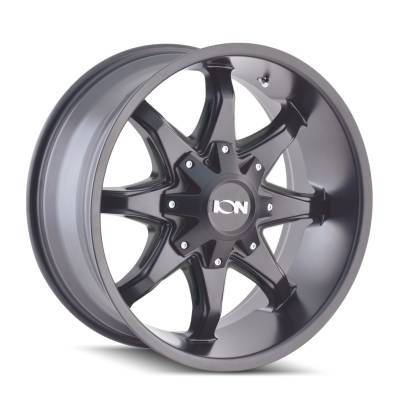 Ion Alloy - Ion Alloys 181 17x9 8x6.5/170 18mm Black Matte & Machined; 181-7976M18