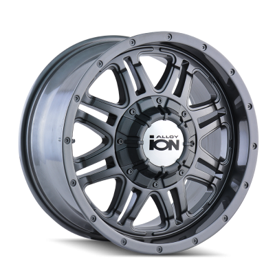 Ion Alloy - Ion Alloys 186 17x8 5x135/5.5 10mm Gray Gloss; 186-7854G