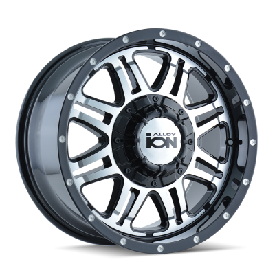 Ion Alloy - Ion Alloys 186 18x9 6x5.5/135 18mm Machined & Black Matte; 186-8937B18