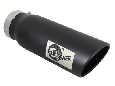 aFe Power - aFe Power 4" IN/5" OUT Bolt-On Matte Black Stainless Exhaust Tip; 49T40501-B15