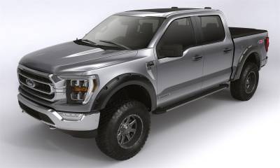 Bushwacker - Bushwacker Forge Style Front/Rear Fender Flares-Black, Ford F-150; 28119-08