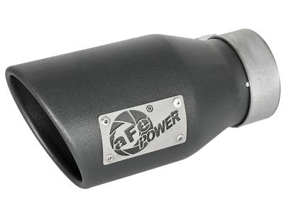 aFe Power - aFe Power 3" IN/4.5" OUT Bolt-On Matte Black SS Exhaust Tip; 49T30452-B091