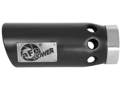 aFe Power - aFe Power 4" IN/5" OUT Bolt-On Matte Black Stainless Exhaust Tip; 49T40502-B121