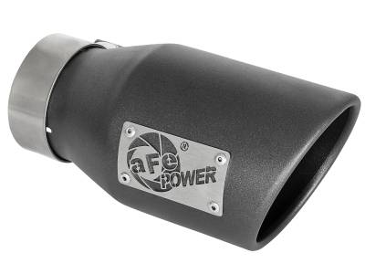 aFe Power - aFe Power 3" IN/4.5" OUT Bolt-On Matte Black SS Exhaust Tip; 49T30451-B091