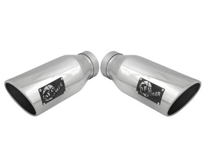 aFe Power - aFe Power 4" IN/6" OUT Bolt-On Polished Stainless Exhaust Tips; 49T40606-P15