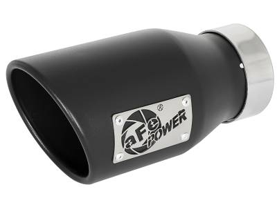 aFe Power - aFe Power 3" IN/4.5" OUT Bolt-On Matte Black Stainless Exhaust Tip; 49T30452-B09