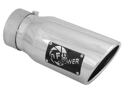 aFe Power - aFe Power 3" IN/4" OUT Bolt-On Polished Stainless Exhaust Tip; 49T30401-P09