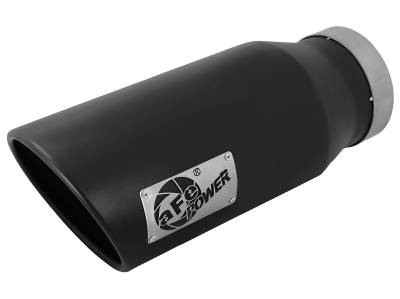 aFe Power - aFe Power 4" IN/6" OUT Bolt-On Matte Black Stainless Exhaust Tip; 49T40602-B15