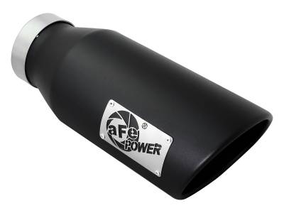 aFe Power - aFe Power 4" IN/6" OUT Bolt-On Matte Black Stainless Exhaust Tip; 49T40601-B15