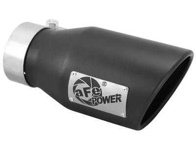 aFe Power - aFe Power 3" IN/4.5" OUT Bolt-On Matte Black Stainless Exhaust Tip; 49T30451-B09