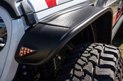 Bushwacker - Bushwacker Flat Style Front/Rear Fender Flares-Black, for Jeep JT; 10928-07