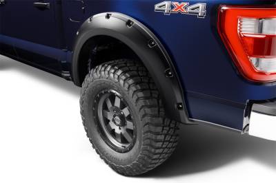 Bushwacker - Bushwacker Pocket Style Rear Fender Flares-Black, Ford F-150; 20134-02