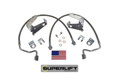 Superlift - Superlift Front Stainless Brake Lines 2"-4" Lifts-Pair, 08-10 Super Duty; 91540