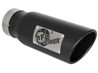 aFe Power - aFe Power 3.5" IN/4.5" OUT Bolt-On Matte Black SS Exhaust Tip; 49T35451-B12