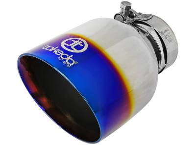 aFe Power - aFe Power 2.5" IN/4.5" OUT Bolt-On Blue Flame SS Exhaust Tip; 49T25454-L07