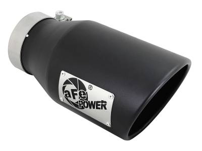 aFe Power - aFe Power 4" IN/6" OUT Bolt-On Matte Black Stainless Exhaust Tip; 49T40601-B12