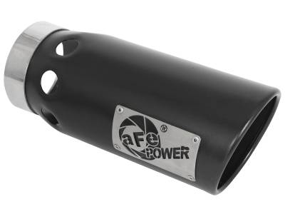 aFe Power - aFe Power 4" IN/5" OUT Bolt-On Matte Black Stainless Exhaust Tip; 49T40501-B121