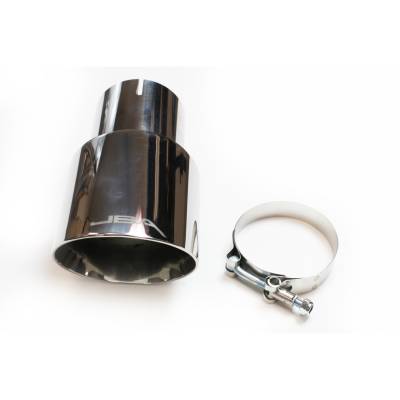 JBA Racing Headers - JBA Headers 3.0" IN/4.0" OUT Chromed Stainless Steel Exhaust Tip; 12-08272