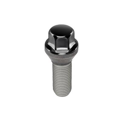 McGard - McGard 69732BK Chrome/Black Cone Seat Style Lug Bolt (M12 x 1.25) Box of 50