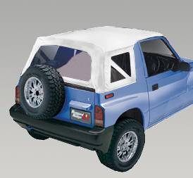 Rugged Ridge - Rugged Ridge 53723.52 XHD Soft Top White Denim Clear Windows Suzuki Sidekicks