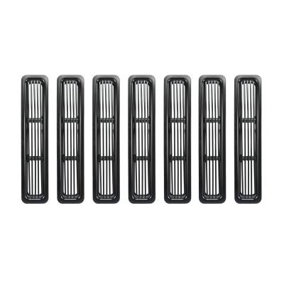 Rugged Ridge - Rugged Ridge 11401.03 Billet Grille Inserts Black for Jeep Wrangler