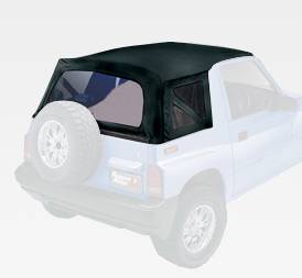 Rugged Ridge - Rugged Ridge 53723.15 XHD Soft Top Black Denim Clear Windows Suzuki Sidekicks