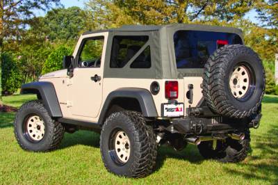 Rugged Ridge - Rugged Ridge 13736.36 Khaki Soft Top w/ Tinted Windows w/o Doorskins