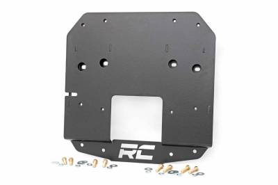 Rough Country Suspension Systems - Rough Country Spare Tire Mount Relocation Plate-Black, for Wrangler JL; 10526