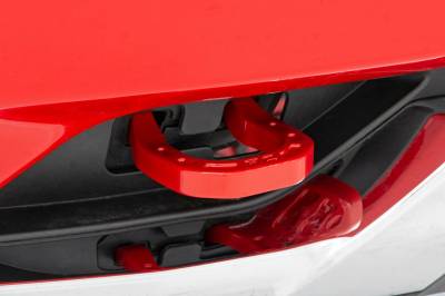 Rough Country Suspension Systems - Rough Country Front Forged Tow Hooks-Red, 14-18 Silverado 1500; RS134
