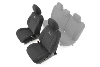 Rough Country Suspension Systems - Rough Country Front Seat Covers-Black, for 16-23 Tacoma Double; 91030