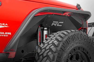 Rough Country Suspension Systems - Rough Country Front Inner Fender Liners-Black, for Wrangler JK; 1195V