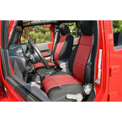 Rugged Ridge - Rugged Ridge 13214.53 Neoprene Front Seat Covers Black & Red