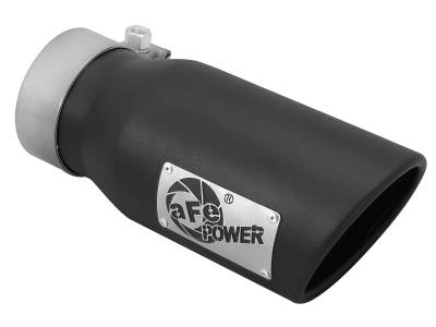 aFe Power - aFe Power 3" IN/4" OUT Bolt-On Matte Black Stainless Exhaust Tip; 49T30401-B09