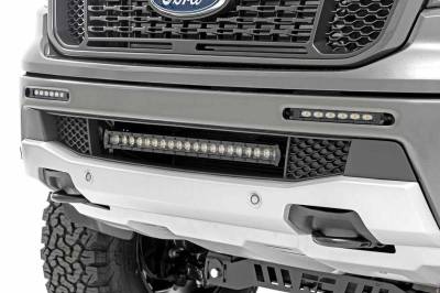 Rough Country Suspension Systems - Rough Country Bumper Mount Dual 6" LED Light Bar Kit, 19-24 Ford Ranger; 70829