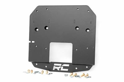 Rough Country Suspension Systems - Rough Country Spare Tire Mount Relocation Plate-Black, for Wrangler JL; 10529