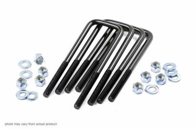 Rough Country Suspension Systems - Rough Country 9/16 x 2.5 x 9.5 Square Top Leaf Spring U-Bolt, EACH; 7602