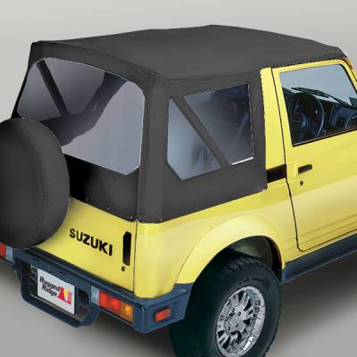 Rugged Ridge - Rugged Ridge 53721.15 XHD Soft Top Black Denim Clear Windows Suzuki Samurais