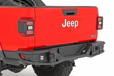 Rough Country Suspension Systems - Rough Country Tubular Rear Bumper-Black, for Gladiator JT; 10650